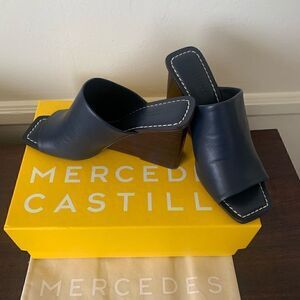 Mercedes Castillo Women’s top grain soft leather upper, lining wedge sandal 8,5